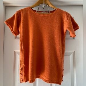 calypso st barth 100% cashmere multi-ply cozy thick lush short sleeve XS